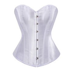 White Gothic Hourglass Overbust Corset