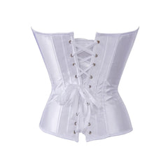 White Gothic Hourglass Overbust Corset