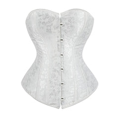 White Victorian Gothic Hourglass Overbust Corset