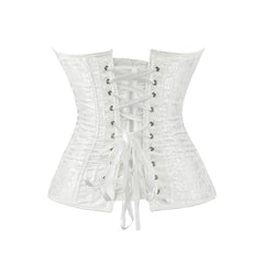 White Victorian Gothic Hourglass Overbust Corset