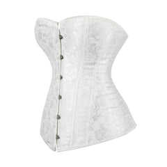 White Victorian Gothic Hourglass Overbust Corset