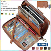 Leather Daily Wallet Bag PU Phone Outdoor Mobile