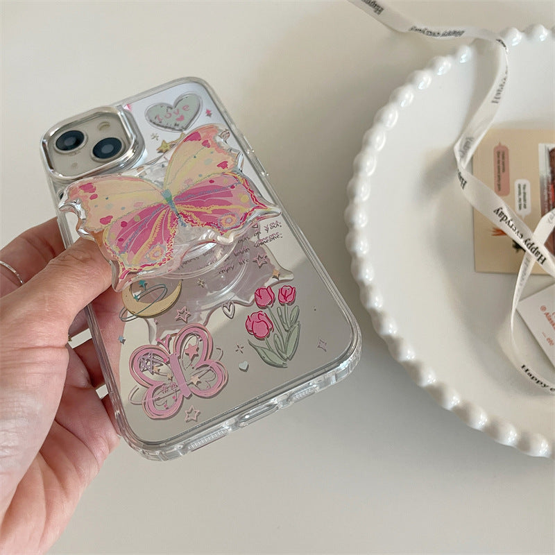 Graffiti Flower Butterfly Holder Phone Case