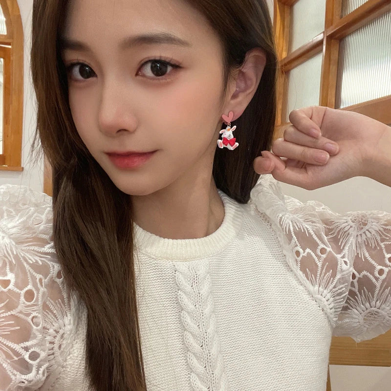 Cute Mushroom Bunny Earrings