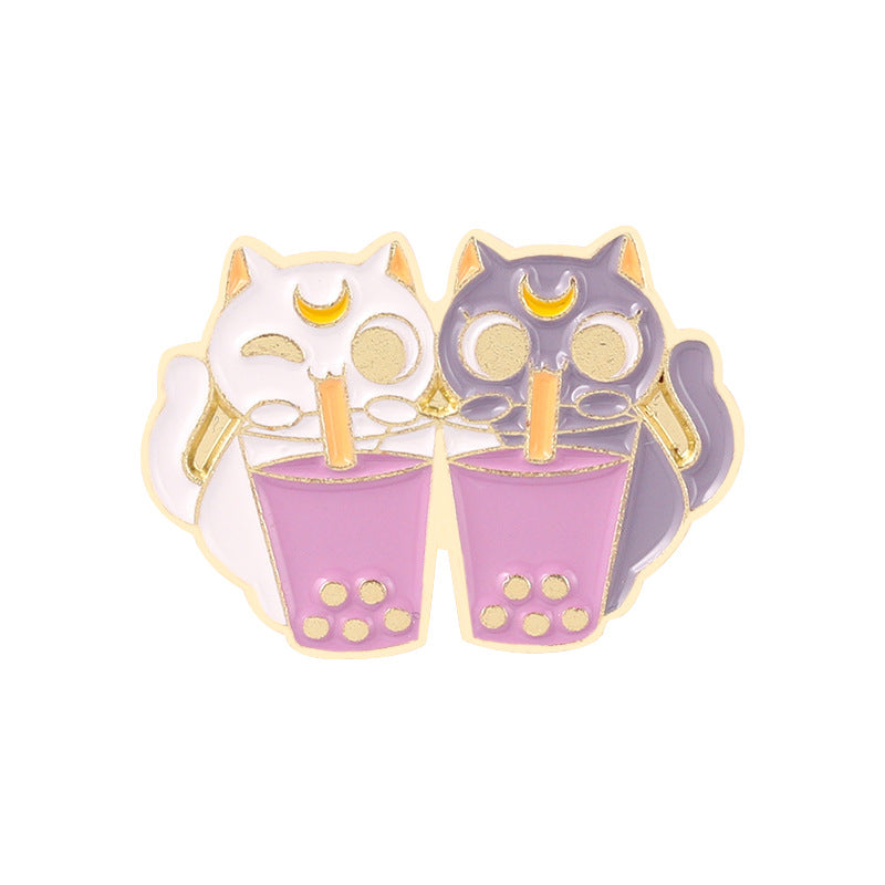 Milk Tea Cat Pins