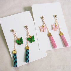 Anime Bufferfly Long Earrings