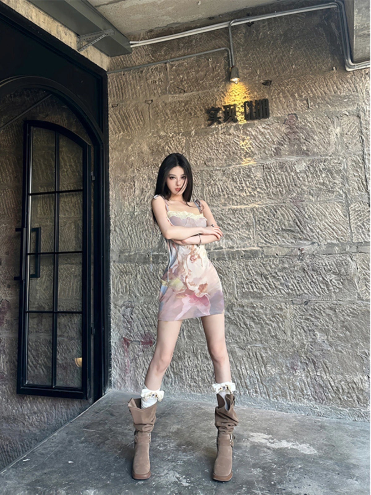 Minivestido renacentista Angelcore en el cielo