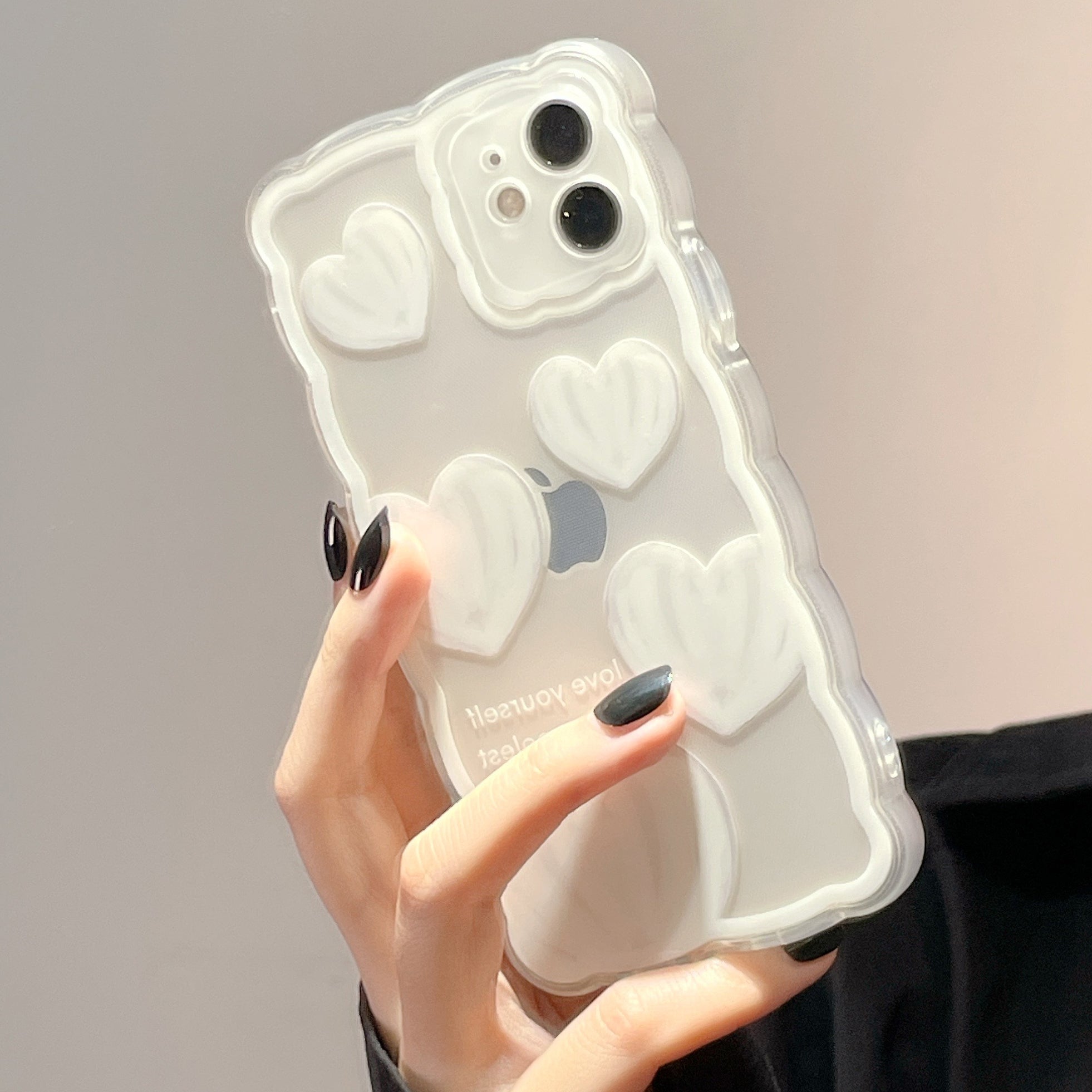 Simple White Heart Phone Case