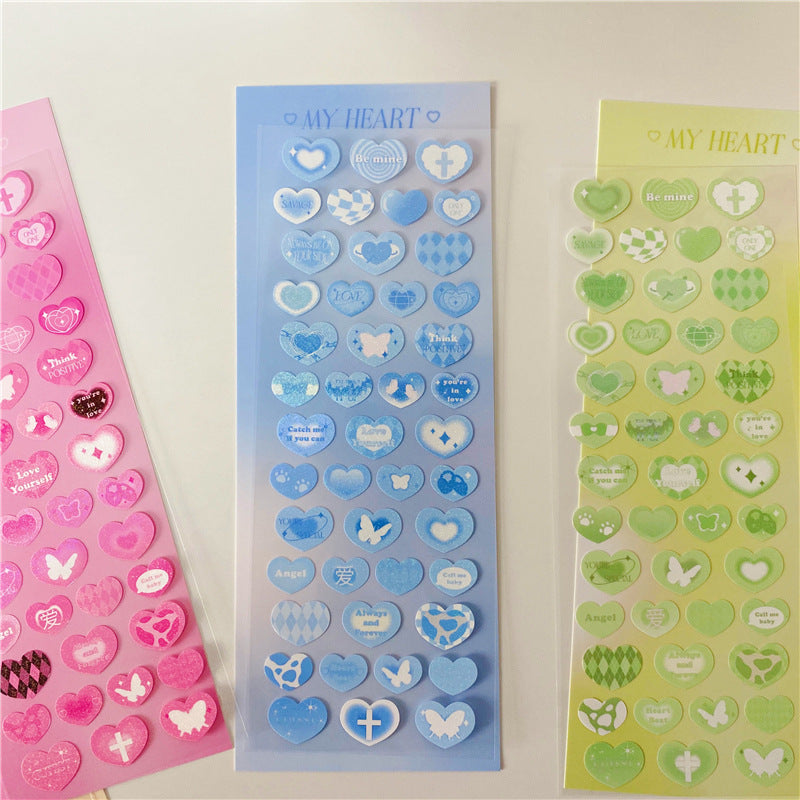 Kawaii Retro Gradient Heart Sticker