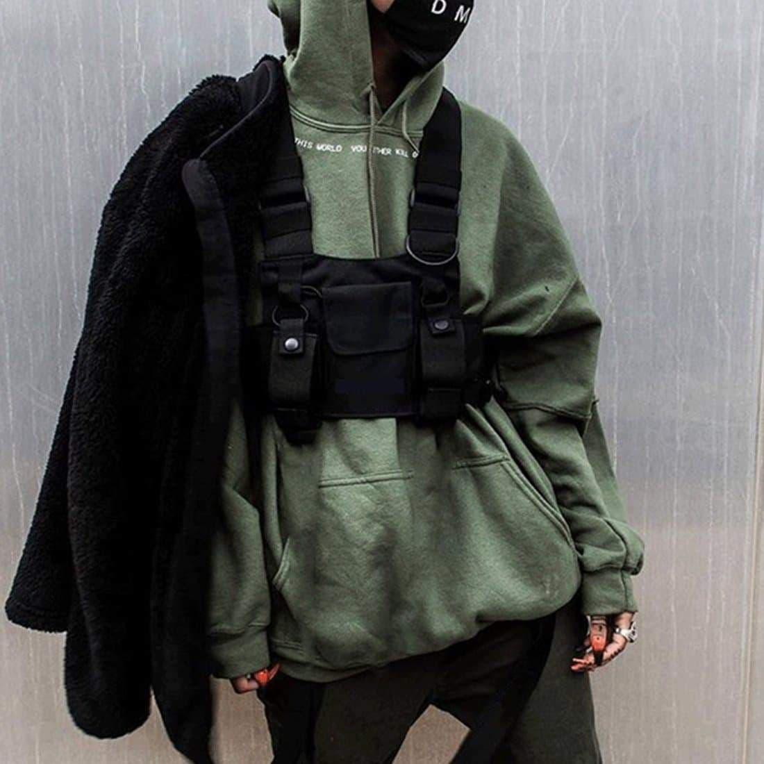 Hip Hop Streetwear Men Fashion Shoulder Bag