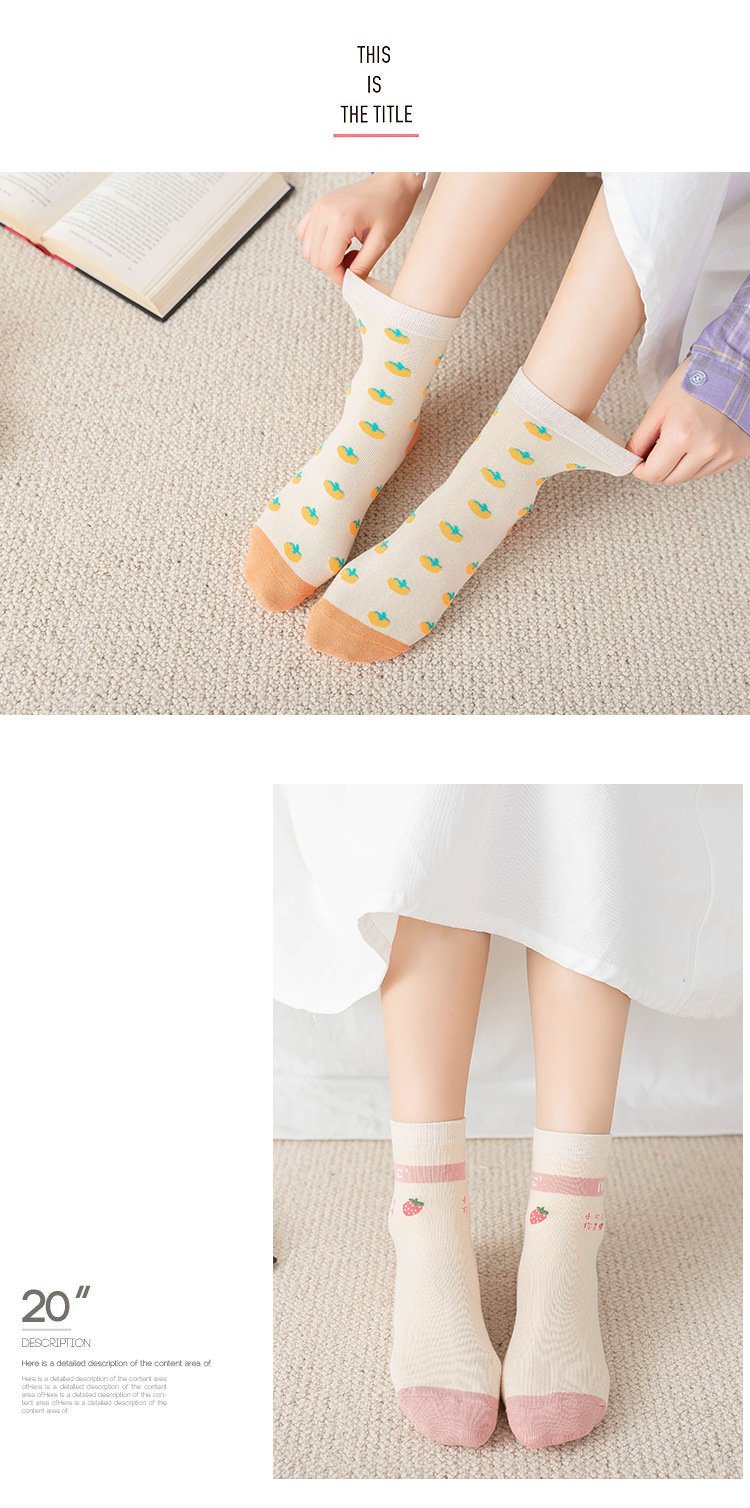 Sweet Fruit Strawberry Socks