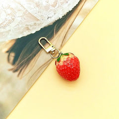 Kawaii Strawberry Bell Keychain