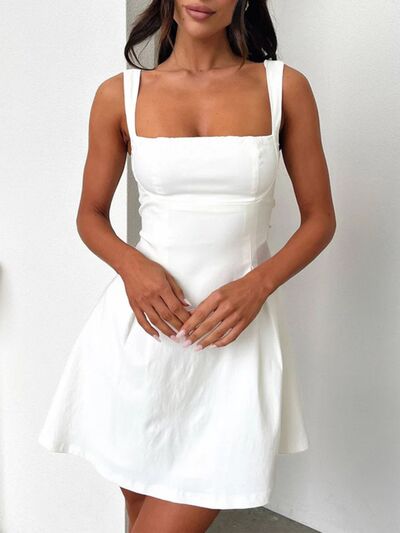 Devine Square Neck Mini Dress