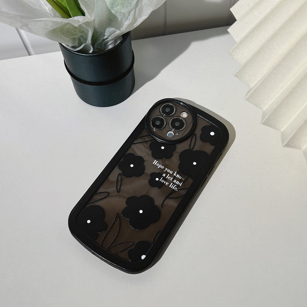 Black Flowers Phone Case