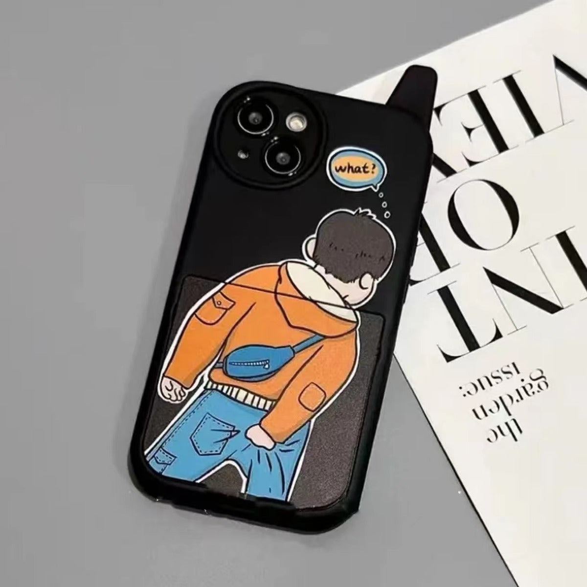 Fun Cartoon Flip Mirror Phone Case