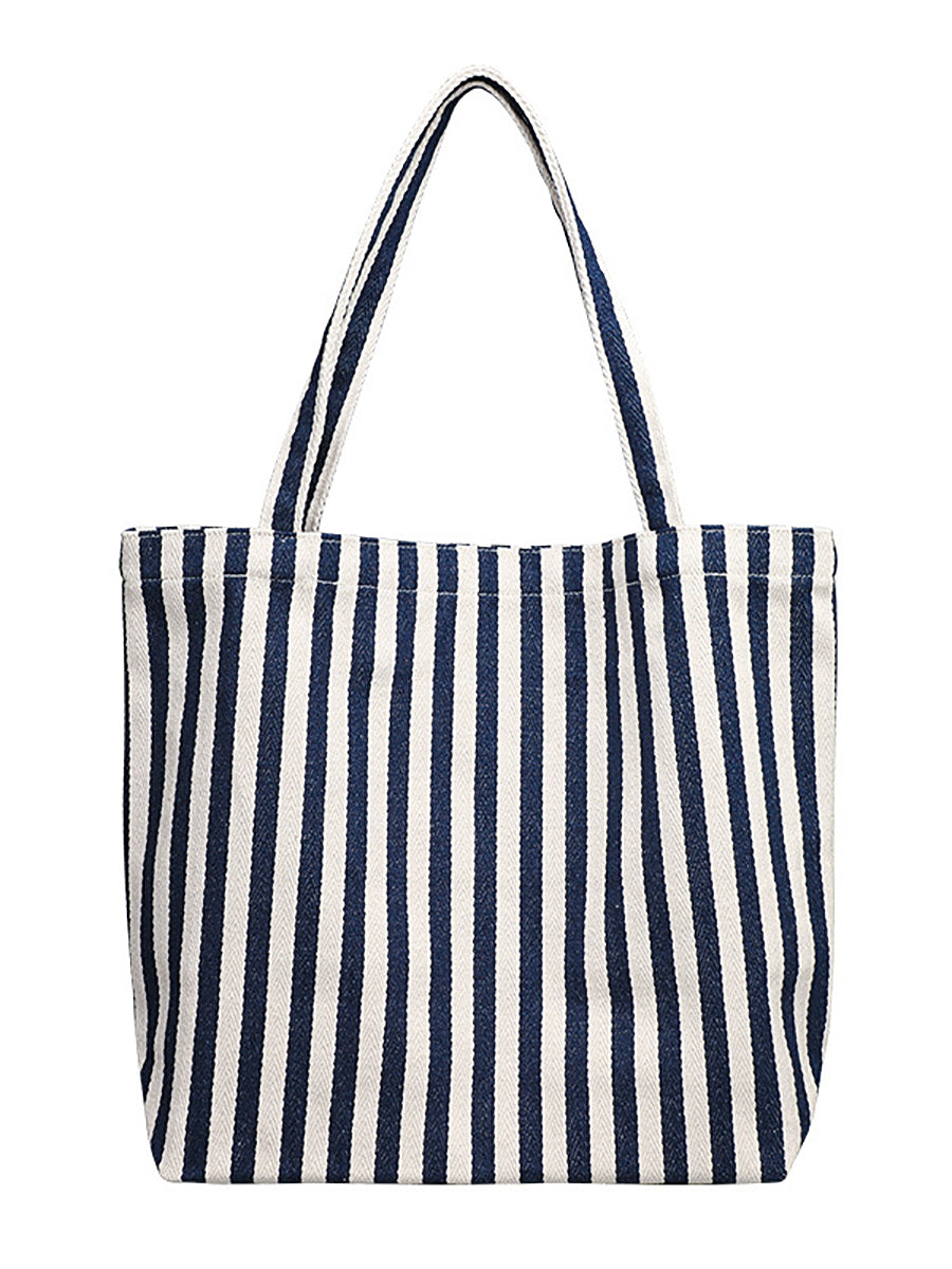Canvas Stripe Casual Bag Women Shoulder