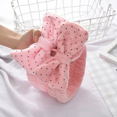 Cross Polka Dot Bow Headband