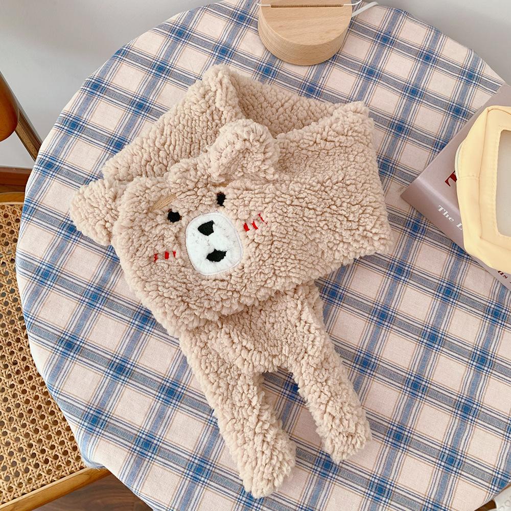 Cute Cartoon Puppy Plush Scarf