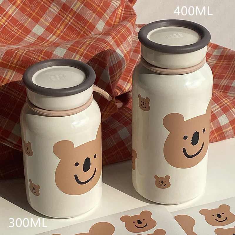 Solid Color Retro Thermos Cup