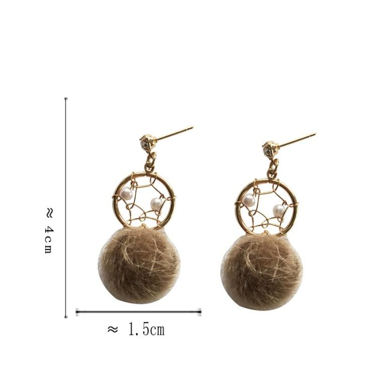 Hair Ball Earrings