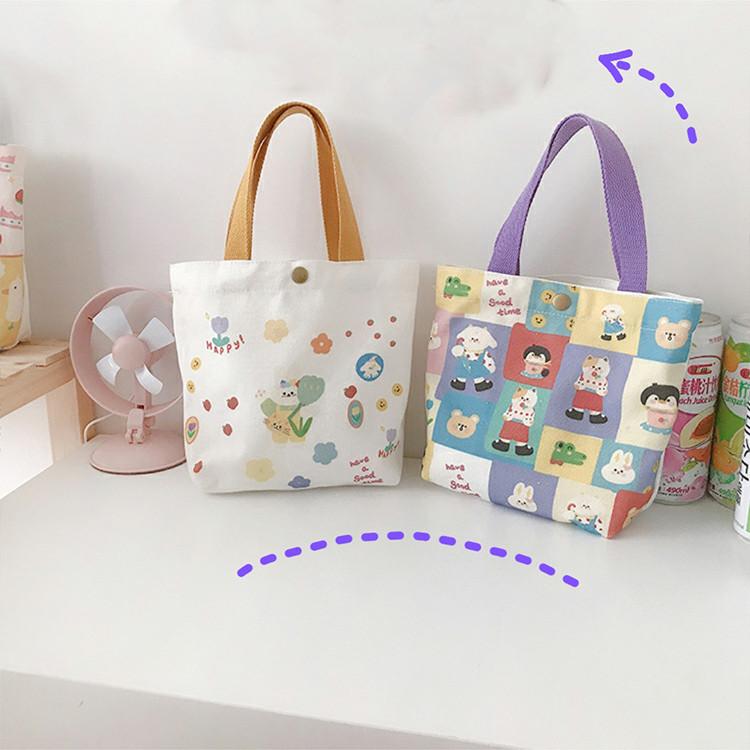 Cute Printed Illustration Canvas Bag