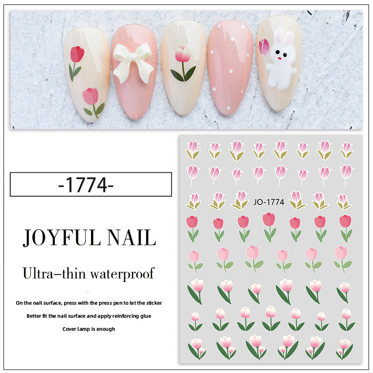 Kawaii Tulip Nail Sticker