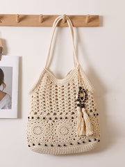 Bag Weave Beach Women Vintage Cotton Shoulder