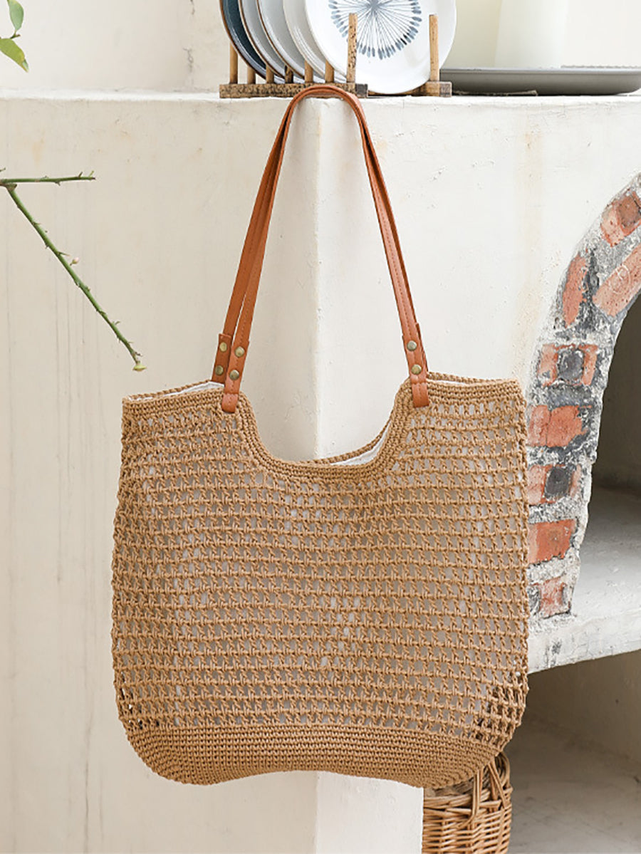 Summer Vintage Knitted Large Capacity Shoulder Bag
