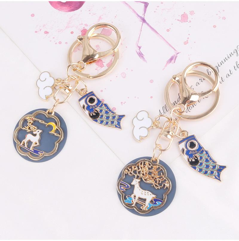 Chinese Style Couple Animals Keychain