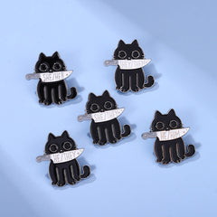 Cartoon Black Cat Pins