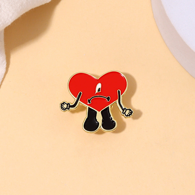 Cartoon Cute Red Love Villain Pins