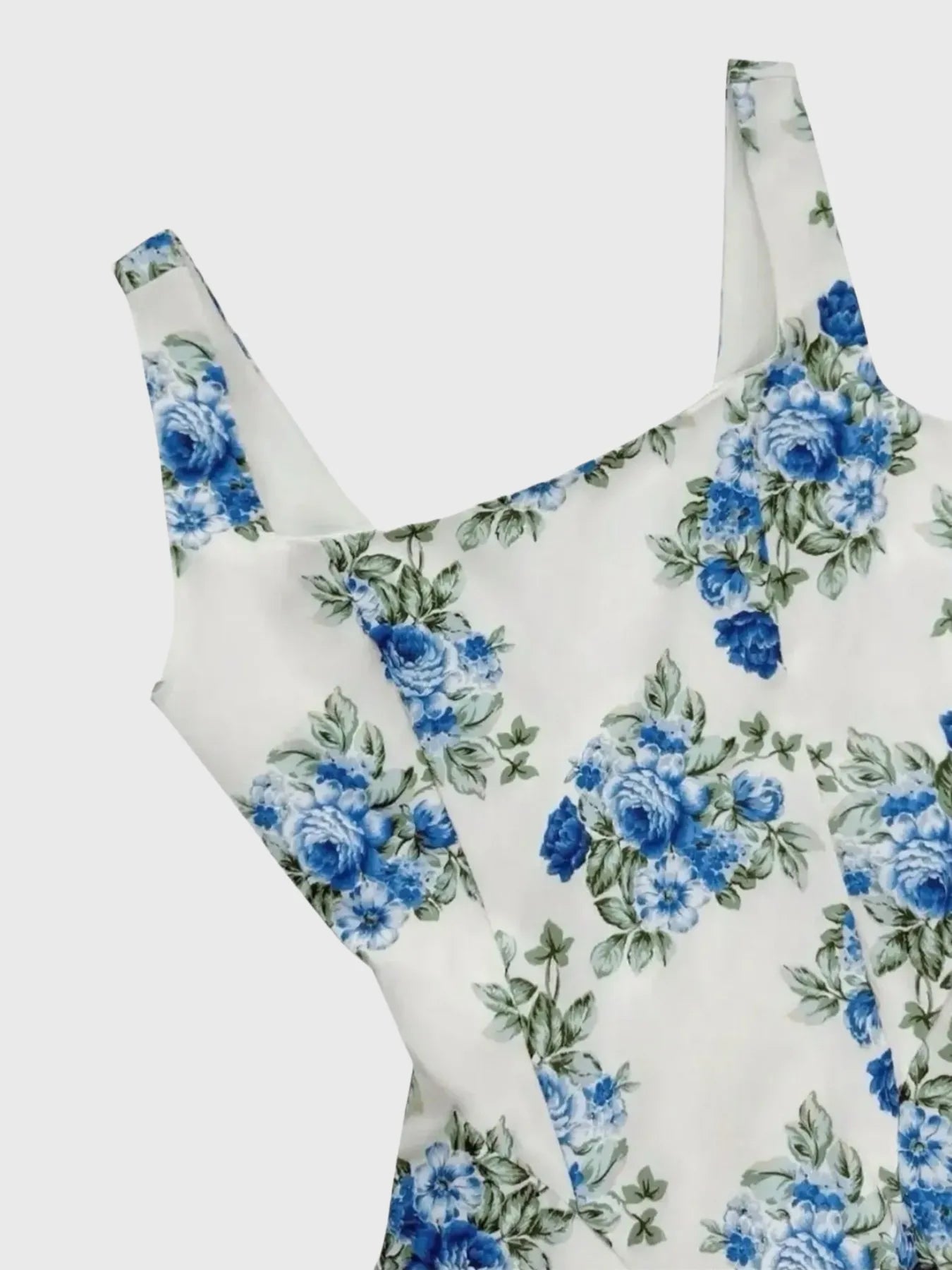 Floral Square Neck Mini Dress