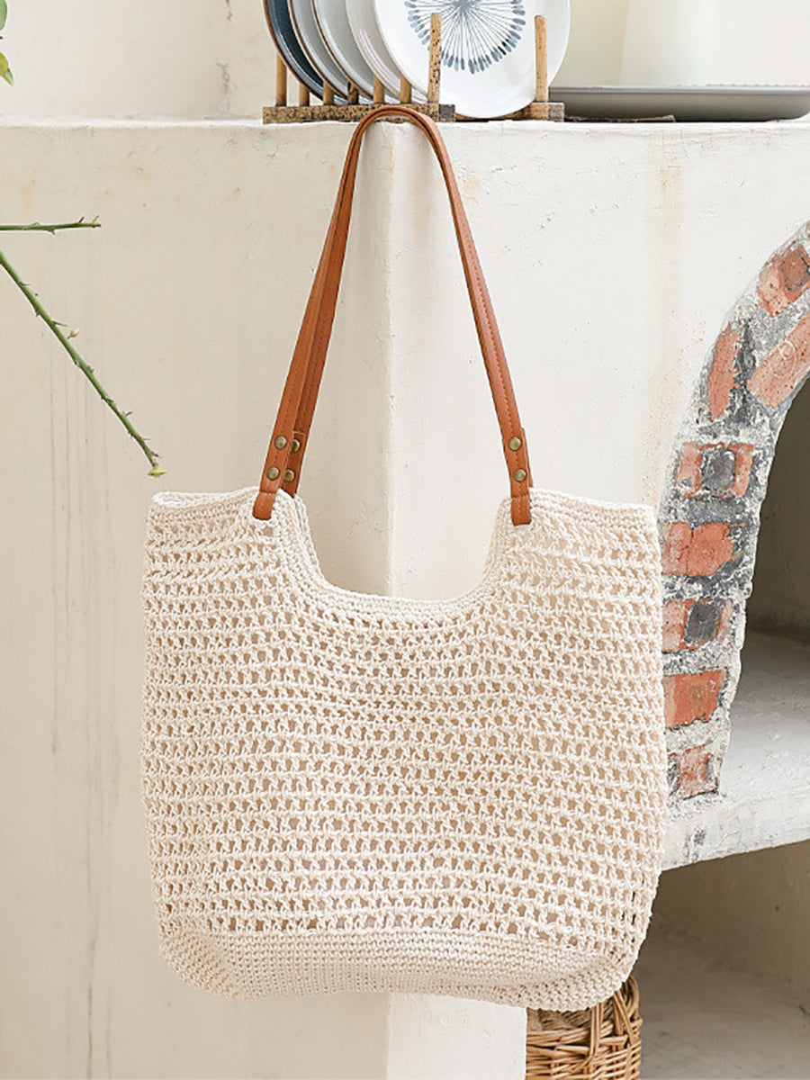 Summer Vintage Knitted Large Capacity Shoulder Bag