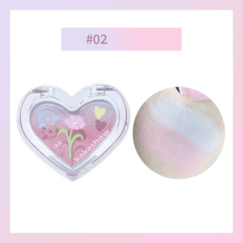 Heart Powder Mist Two-color Gradient Blush