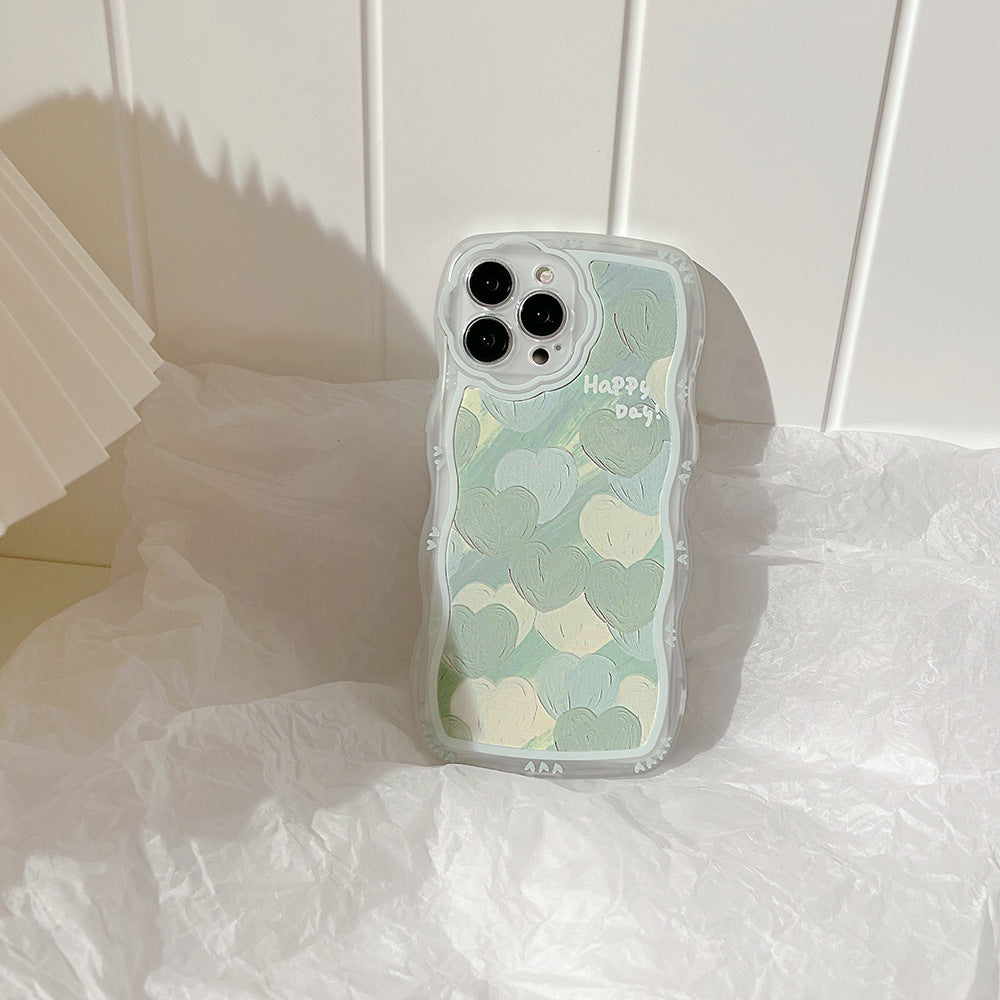 Oil Painting Green Heart Phone Case