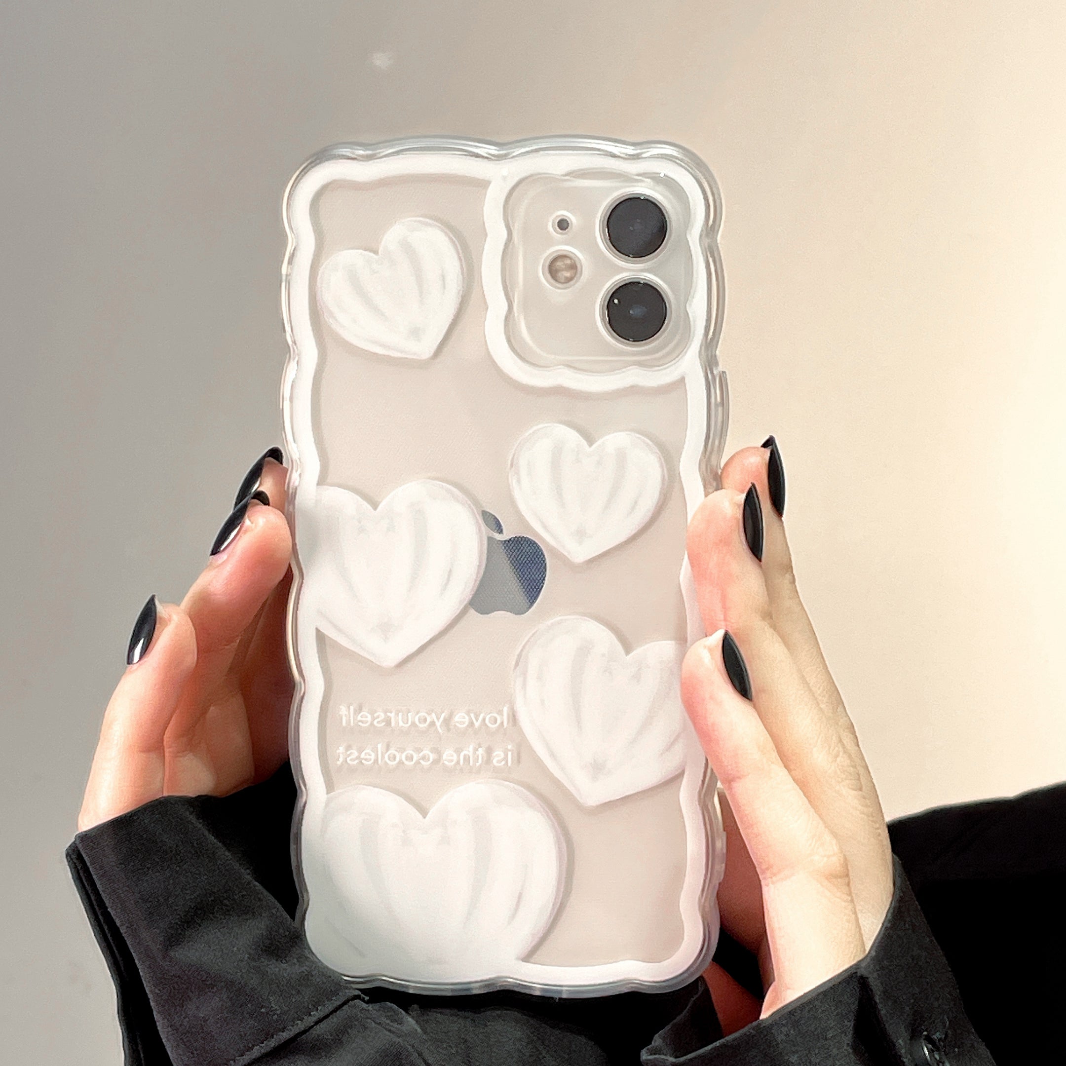 Simple White Heart Phone Case