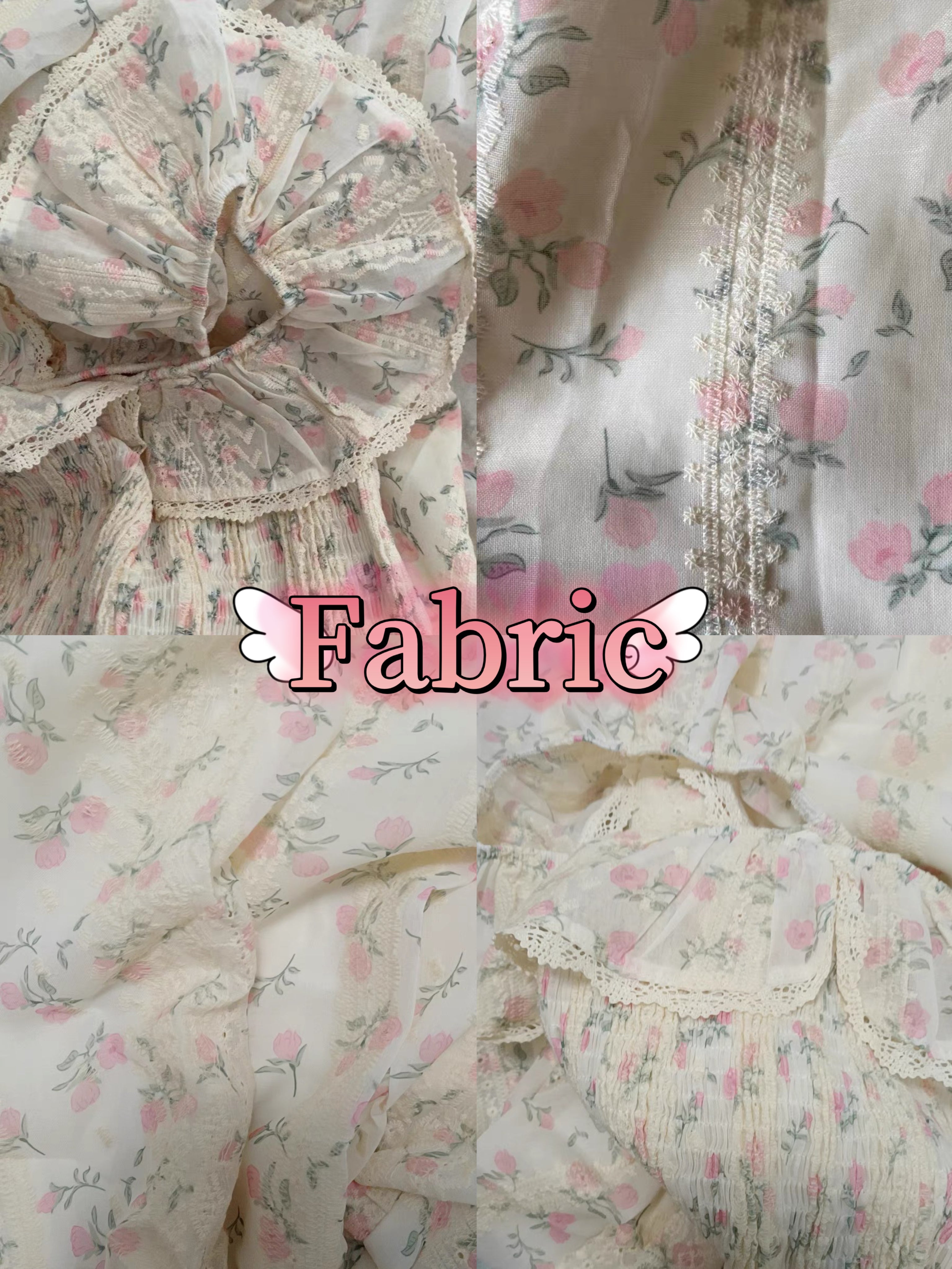 Summer End Vintage Floral Cottagecore Dress