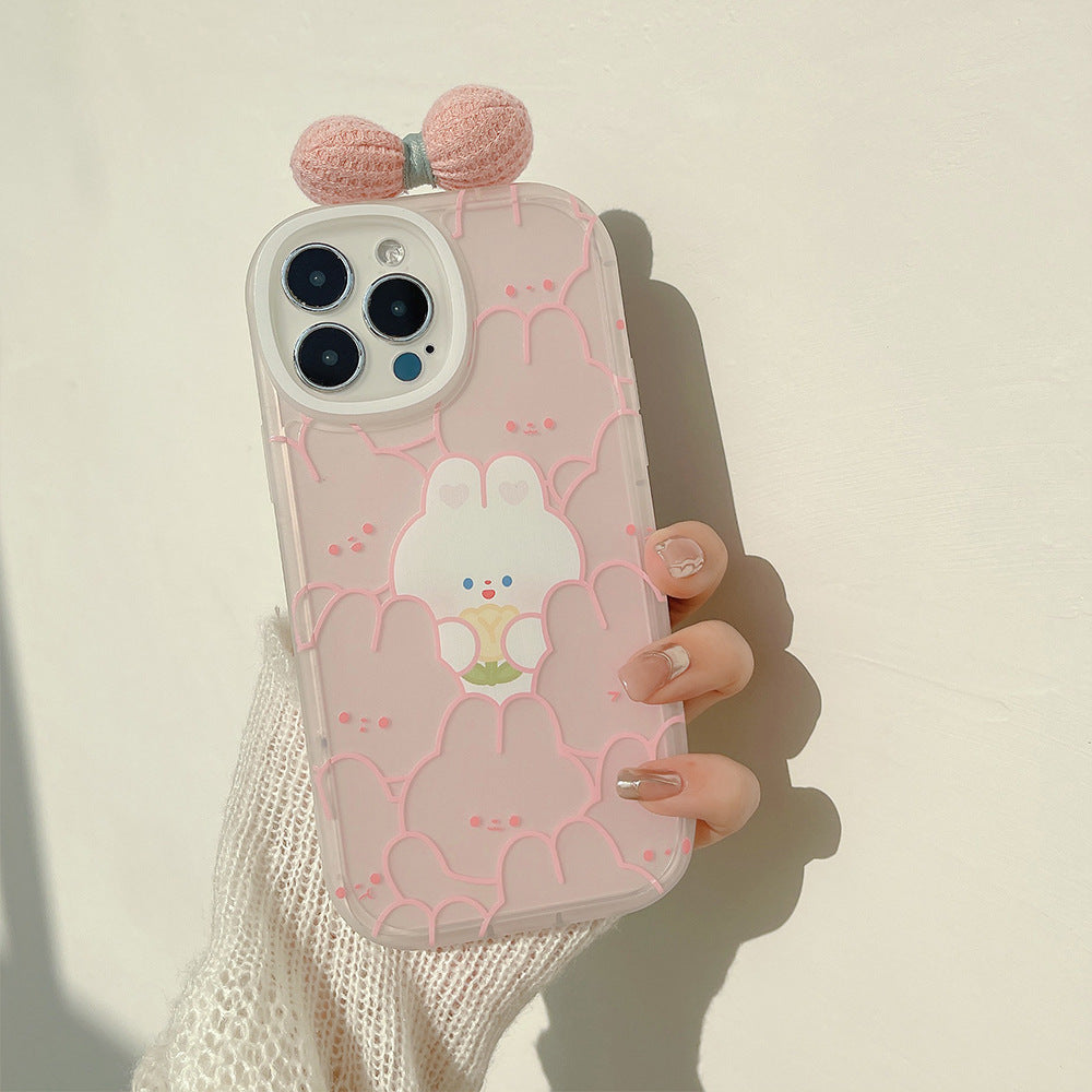 Pink Rabbit Bowknot Phone Case