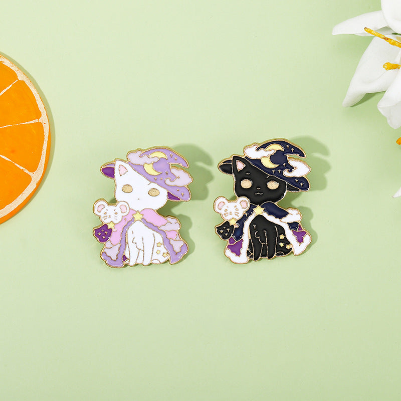 Cartoon Cute Magic Cat Pins