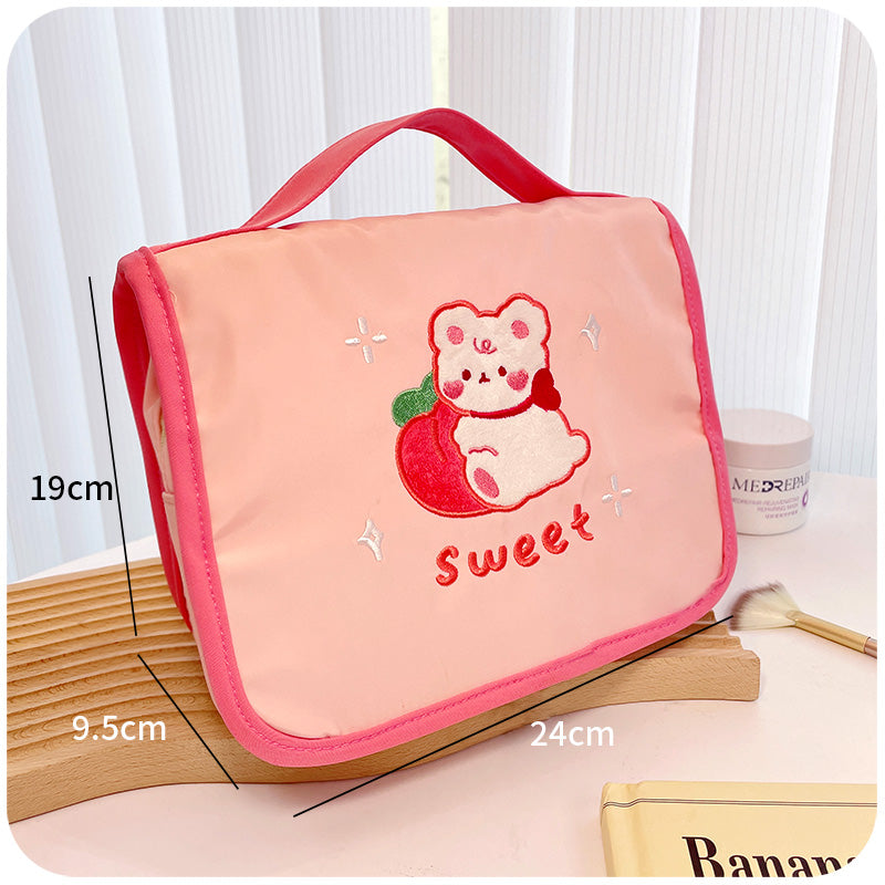 Cute Embroidered Waterproof Cosmetic Bag