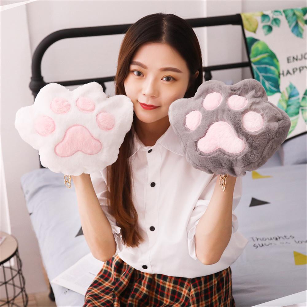 Cat Paw Plush Chain Bags