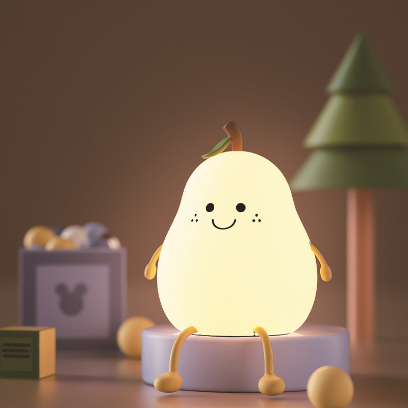 Kawaii Cartoon Pear Night Light