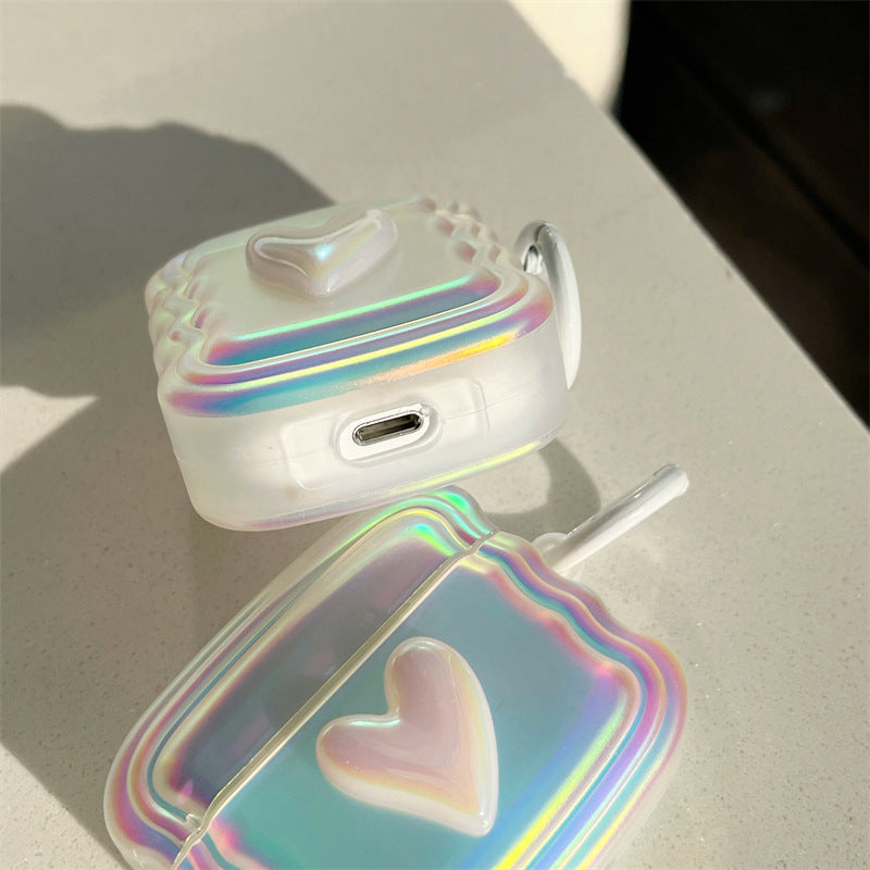 Kawaii Laser Heart Airpods Case