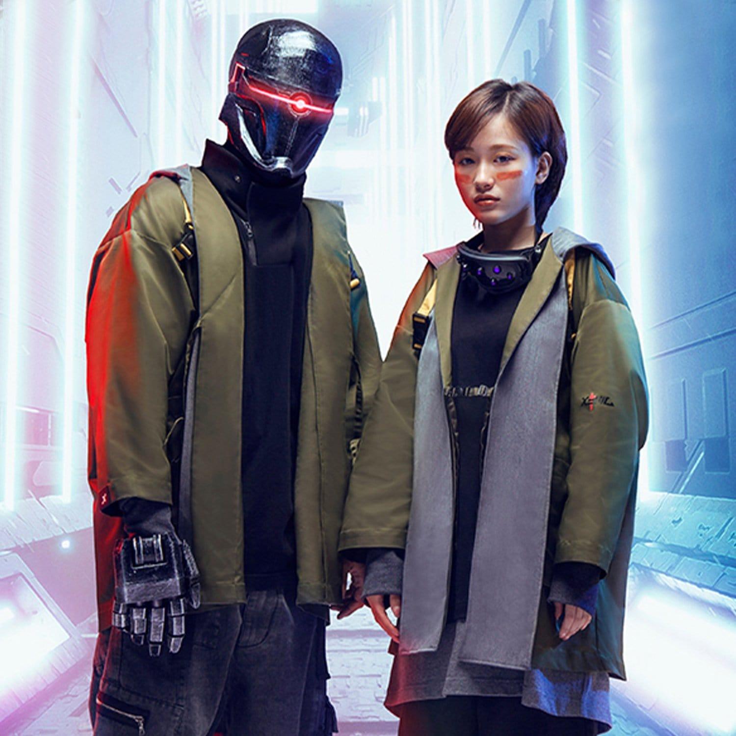Cyberpunk Ninja Functional Cardigan Hoodies