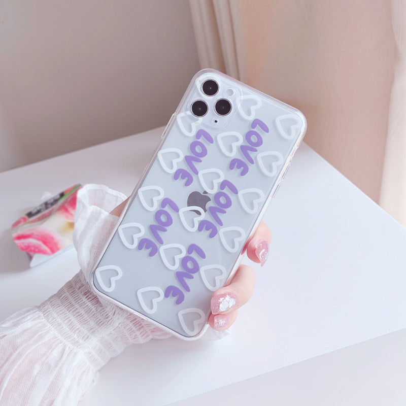 Ins Purple Love Phone Case