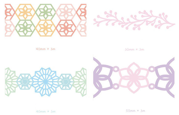 Openwork Colorful Pattern Tapes