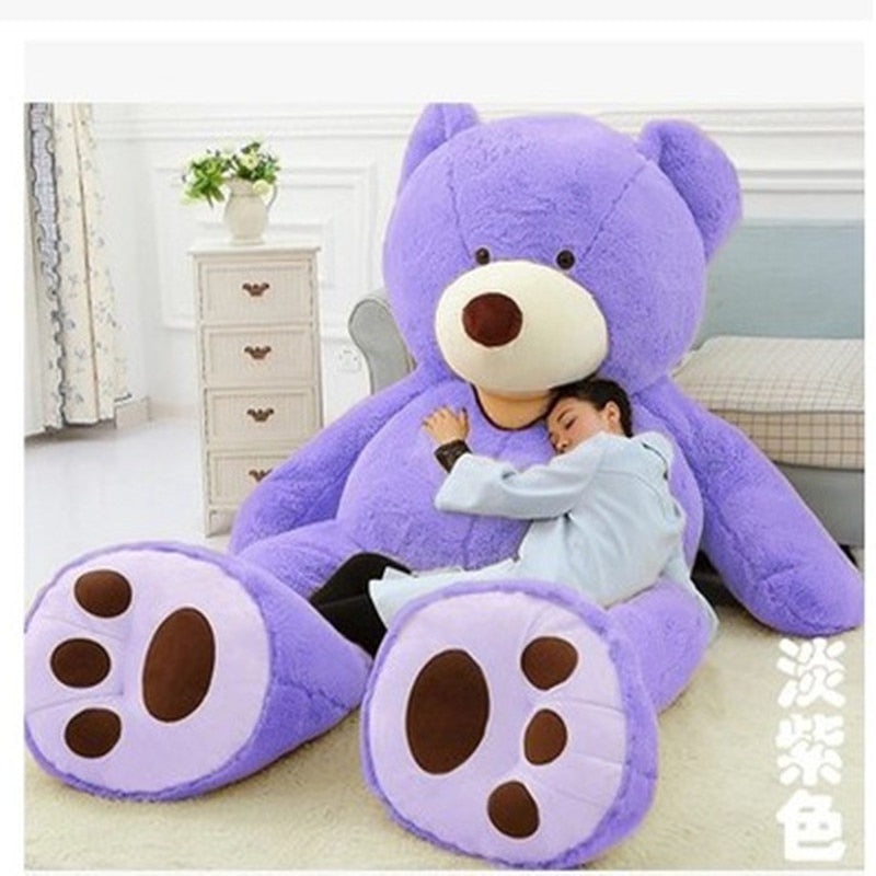 100-260cm America Giant Teddy Bear Plush Toys Soft Teddy Bear Outer Skin Coat Popular Birthday&amp;Valentine's Gifts Girls Kid's Toy