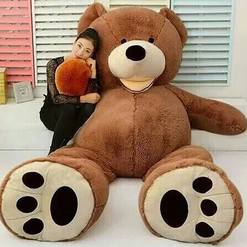 100-260cm America Giant Teddy Bear Plush Toys Soft Teddy Bear Outer Skin Coat Popular Birthday&amp;Valentine's Gifts Girls Kid's Toy