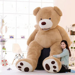 100-260cm America Giant Teddy Bear Plush Toys Soft Teddy Bear Outer Skin Coat Popular Birthday&amp;Valentine's Gifts Girls Kid's Toy