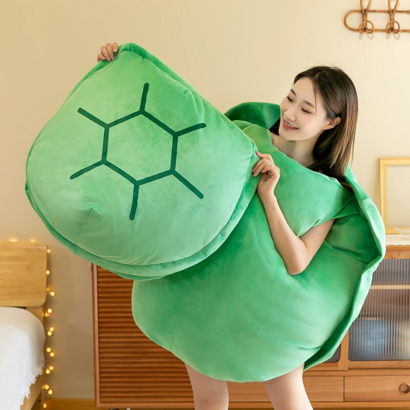 100cm Large Turtle Shell Pillow Can Wear Turtle Honey Doll Sleeping Doll Plush Toy Clothes People Wear Large Turtle Shell Pillow